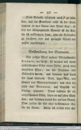 Beschreibung des Brennens