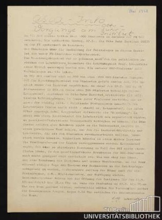 asta-Info Vorgänge am Otto-Suhr-Institut