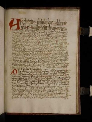 Textus. Iste libellus qui stella clericorum intitulatur principali divisione dividitur in duo. Primo ponit prohemium …