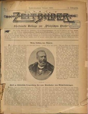 Zeitbilder : illustrierte Heimatbeilage der Pfälzischen Presse. 1895 = Jg. 4