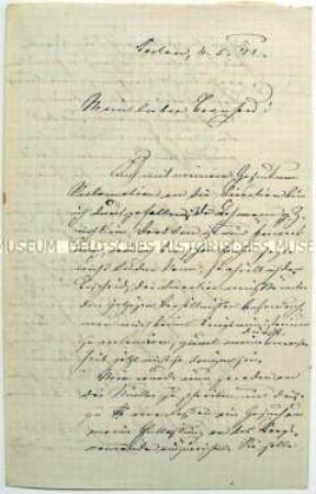 Brief an Bernhard Rostosky von Ludwig