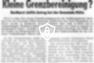 Kleine Grenzbereinigung?