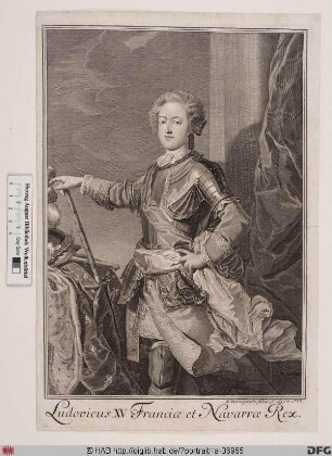 Bildnis Ludwig (Louis) XV., König von Frankreich und Navarra (reg. 1715(23)-1774)