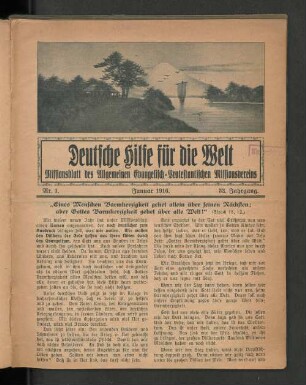 Nr. 1. Januar 1916. 32. Jahrgang