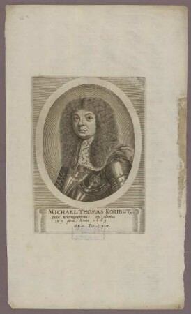 Bildnis des Michael Thomas Koributius, König von Polen