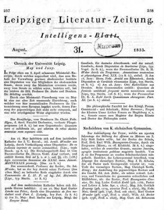 Chronik der Universität Leipzig.