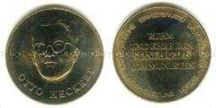 Medaille der Sozialistischen Einheitspartei Deutschlands auf Otto Heckert