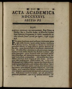 Sectio VI. [D. XXX. Junii.]