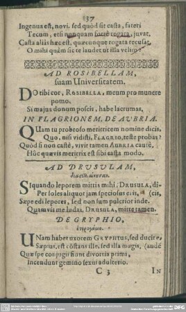 Ad Rosibellam, suum Universitatem