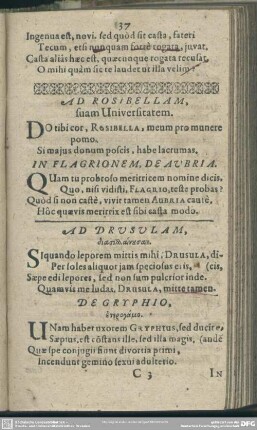 Ad Rosibellam, suum Universitatem