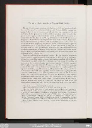 The use of relative particles in Western Middle Iranian
