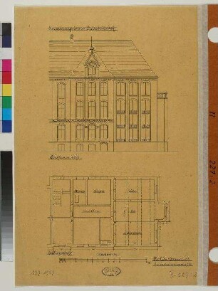Grundriss vom Erweiterungsbau der Landesbibliothek
