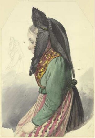 Bauernmädchen nach links