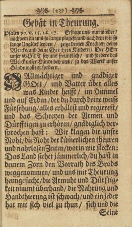 Gebät in Theurung.
