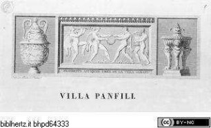 Choix des plus célèbres maisons de plaisance de Rome et de ses environs, Illustration Seite 13: Fragments antiques tirés de la Villa Albani
