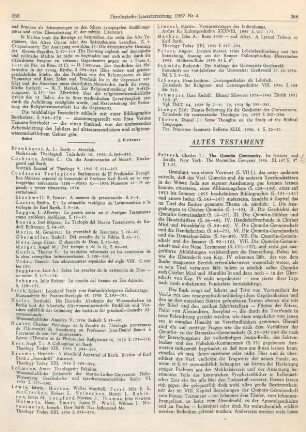 266-267 [Rezension] Fritsch, Charles T., The Qumrān community