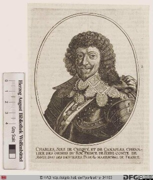 Bildnis Charles I de Blanchefort de, Créqui (Créquy), 1626 duc de Lesdiguières
