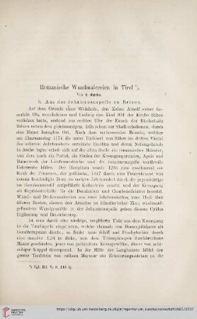 6: Romanische Wandmalereien in Tirol, 3, Aus der Johannescapelle zu Brixen