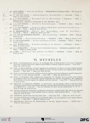 VI. Meubelen (Nr. 474-627)