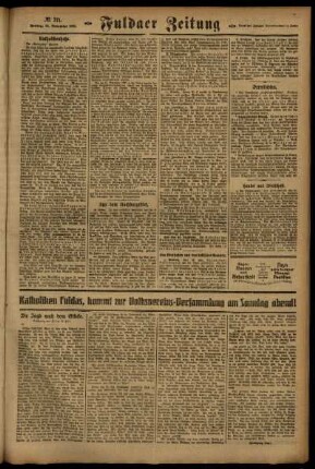 Zweite Ausgabe vom Freitag, den 25. November 1921.