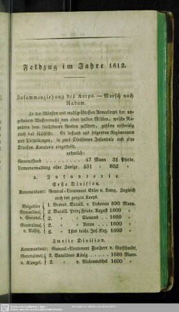 Feldzug im Jahre 1812