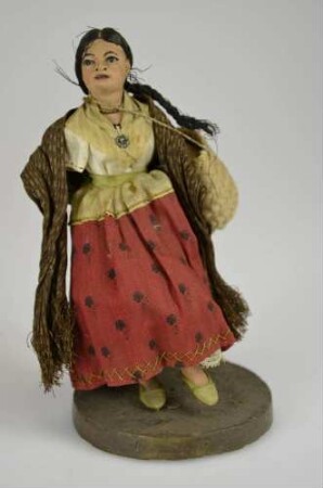 Genrefigur "Frau mit Korbtasche"