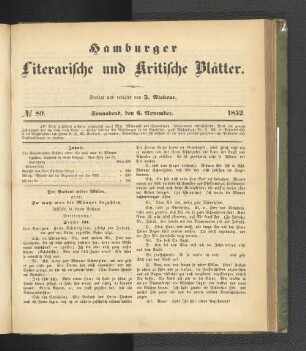 No. 89. 6. November 1852