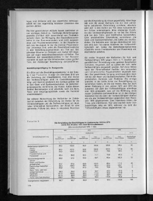 Tabelle 3: Die Entwicklung der Beschäftigung im Gastgewerbe 1970 bis 1973 sowie ihre Struktur 1973 nach Wirtschaftsklassen