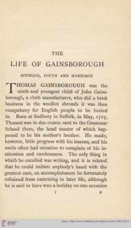 The life of Gainsborough