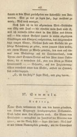 27. Summula. Nachtrag