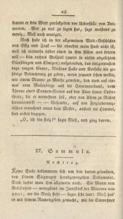 27. Summula. Nachtrag