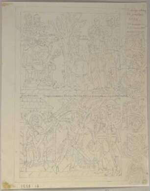 Saul und David, aus einem Codex im Archiv von Santa Scolastica bei Subiaco