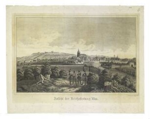 Ulm von Südwesten um 1848