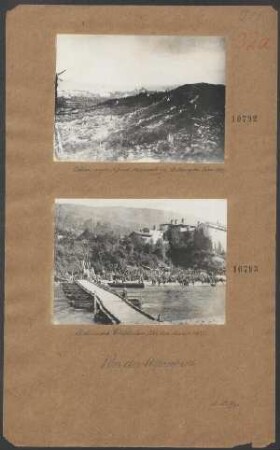 Ital. Schiffbrücke über den Isonzo 1917