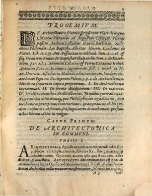 Disp. phys. de generalibus architectonicae principiis