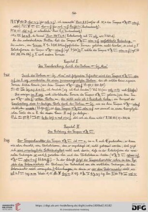 Kapitel II. Die Umschreibung durch das Verbum [Hieroglyphen]"thun" >>>164-167 Kapitel III. Die Bildung des Tempus [Hieroglyphen]