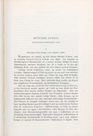 I. Stillingen efter Krigen (Juni-Septbr. 1660).