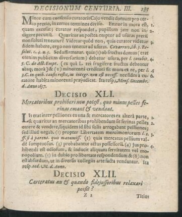 Decisio XLI - LX