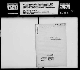 Brinkmann, Alexander, Kaufmann New York Käufer: Hermann Schneider, Eheleute Karlsruhe Lagerbuch-Nr. 6668/1 Karlsruhe