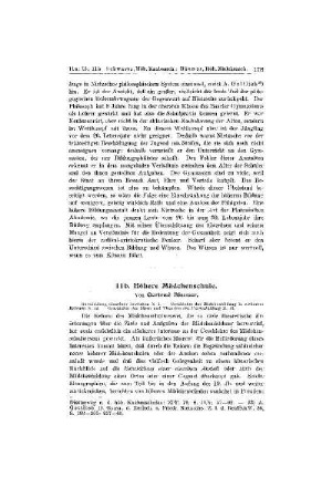 Höhere Mädchenschule : [Bildungseinrichtungen]