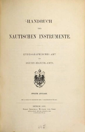 Handbuch der nautischen Instrumente