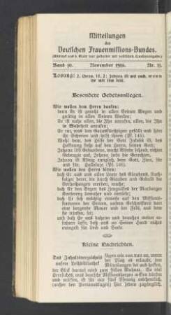 Nr. 11. November 1916