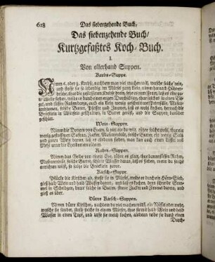 Das siebenzehende Buch / Kurtzgefaßtes Koch-Buch.