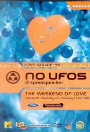 Programmheft zur "UFO-Party" im Rahmen der "Love Parade" 1999