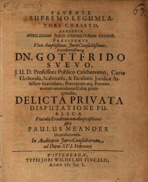 Diss. de delictis privatis