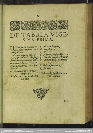 De Tabula Vigesima Prima