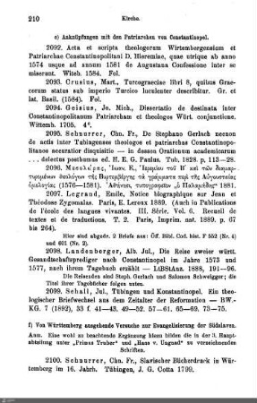 e) Anknüpfungen mit den Patriarchen von Konstantinopel