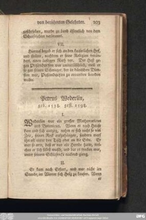 Petrus Wederlin, geb. 1538. gest. 1598.