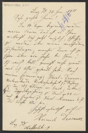 Brief an B. Schott's Söhne : 28.06.1911