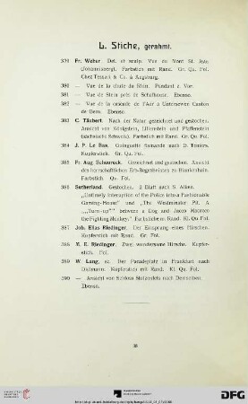 L. Stiche, gerahmt (Nr. 379-390)